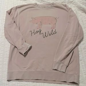 Living Fully by Mallory Ervin “Hog Wild” Crewneck Size L